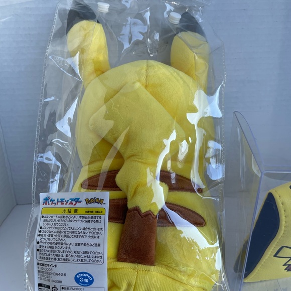 NEW Japan Pokemon Pikachu Yellow Golf Headcovers Putter Woods Hybrid - Set Of 2 - Picture 5 of 6